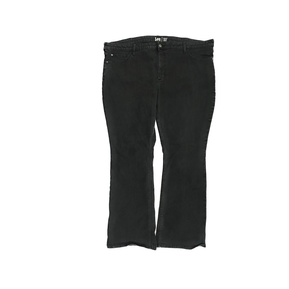 Lee Jeans Womens 24 Black Bootcut Mid Rise Regular Fit Denim Pants